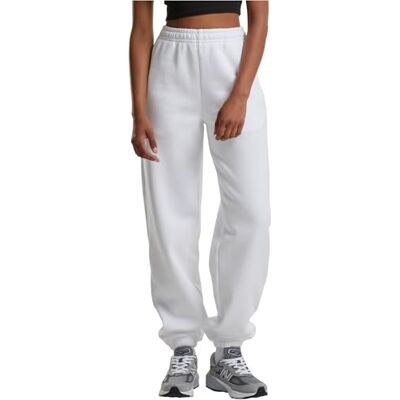 Urban Classics Fluffy joggingbroek voor dames, losse pasvorm, maten XS-5XL, wit, L Urban Classics Fluffy joggingbroek voor dames, losse pasvorm, maten XS-5XL, wit, L