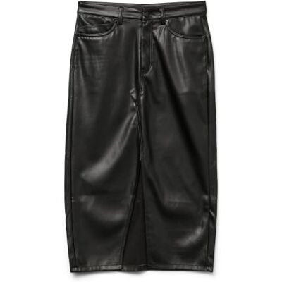 VERO MODA Dames Vmnatalie Hr Midi Pl Skirt Noos, zwart, S VERO MODA Dames Vmnatalie Hr Midi Pl Skirt Noos, zwart, S