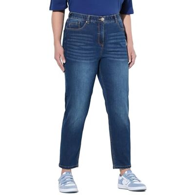 Ulla Popken Dames Jeans Denim, Mom Casual Pants, Denim Blauw, 47W / 32L Ulla Popken Dames Jeans Denim, Mom Casual Pants, Denim Blauw, 47W / 32L