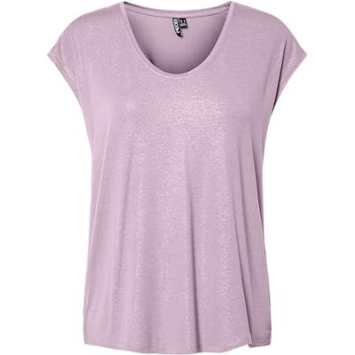 PIECES Pcalice SS Glitter Tee Jrs Noos BC, Winsome Orchid, XS, dames, lila (winsome orchidee), XS PIECES Pcalice SS Glitter Tee Jrs Noos BC, Winsome Orchid, XS, dames, lila (winsome orchidee), XS