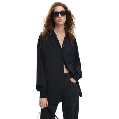 Desigual Woman Woven Shirt Met Lange Mouwen dames Blouse Desigual Woman Woven Shirt Met Lange Mouwen dames Blouse