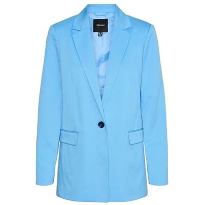 VERO MODA VMNILA LS Slim Blazer, azuurblauw, 38 VERO MODA VMNILA LS Slim Blazer, azuurblauw, 38