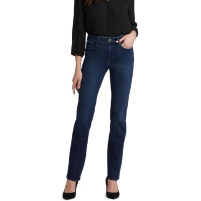 NYDJ Marilyn Straight Jeans voor dames, Denslowe, 10W x 32L NYDJ Marilyn Straight Jeans voor dames, Denslowe, 10W x 32L