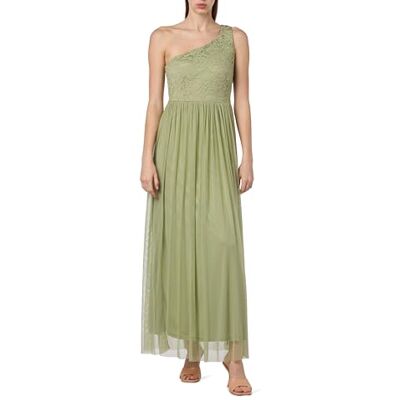 VILA Viulricana Oneshoulder Maxi Dress/Bm/Dc, Swamp, 42 VILA Viulricana Oneshoulder Maxi Dress/Bm/Dc, Swamp, 42