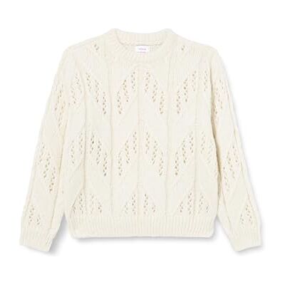 VERO MODA Bestseller A/S Dames Vmblueberry Ls Pullover Ga Girl Noos gebreide trui, Birch, 48/50 NL VERO MODA Bestseller A/S Dames Vmblueberry Ls Pullover Ga Girl Noos gebreide trui, Birch, 48/50 NL
