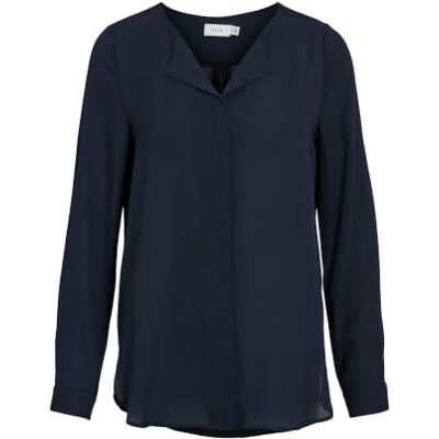 VILA Oversized damesblouse, blauw (total eclipse), XL VILA Oversized damesblouse, blauw (total eclipse), XL