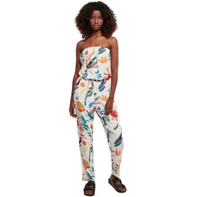 Urban Classics Dames Viscose Bandeau Jumpsuit T-shirt voor dames, Whitesandfruiteit, XXL Urban Classics Dames Viscose Bandeau Jumpsuit T-shirt voor dames, Whitesandfruiteit, XXL