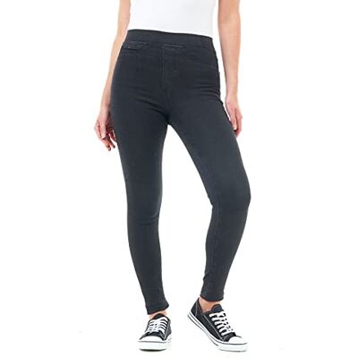 M17 Damesjeans van denim jeggings skinny fit klassiek katoen casual broek met zakken (14, zwart), Zwart, 8 M17 Damesjeans van denim jeggings skinny fit klassiek katoen casual broek met zakken (14, zwart), Zwart, 8