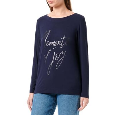s.Oliver Sales GmbH & Co. KG/ Dames T-shirt lange mouwen T-shirt lange mouwen, blauw, 38 s.Oliver Sales GmbH & Co. KG/ Dames T-shirt lange mouwen T-shirt lange mouwen, blauw, 38
