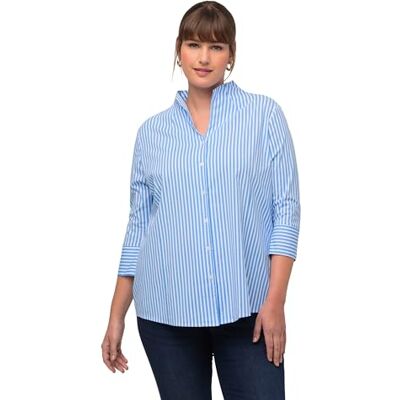 Ulla Popken Bluse_818186 Blouse, Lichtblauw, 42+ Dames, Helleblau, 40 Groten mate Ulla Popken Bluse_818186 Blouse, Lichtblauw, 42+ Dames, Helleblau, 40 Groten mate