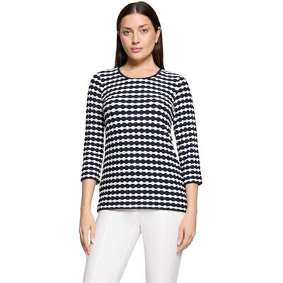 Betty Barclay Damesshirt, donkerblauw/crème., 38 Betty Barclay Damesshirt, donkerblauw/crème., 38
