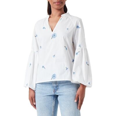DreiMaster Vintage dames tuniek, wolwit blauw, S DreiMaster Vintage dames tuniek, wolwit blauw, S