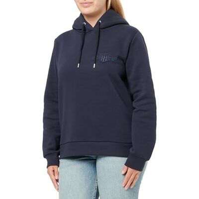 GANT Reg Tonal Shield Hoodie dames Sweatshirt met capuchon GANT Reg Tonal Shield Hoodie dames Sweatshirt met capuchon