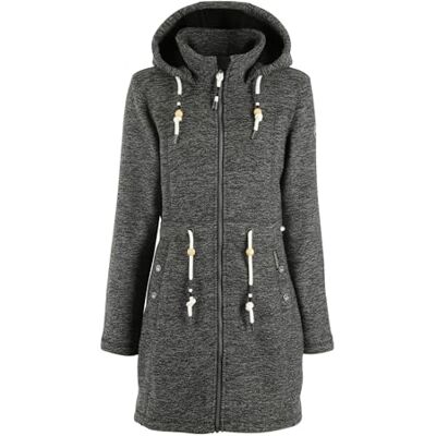 boundry Dames gebreide fleece mantel, graniet grijs melange, XS boundry Dames gebreide fleece mantel, graniet grijs melange, XS