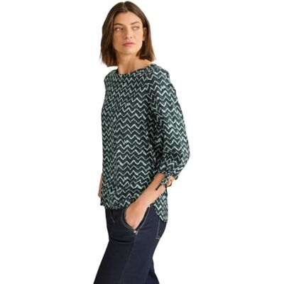 Cecil Damesblouse met print, Slate Kaki, XS Cecil Damesblouse met print, Slate Kaki, XS