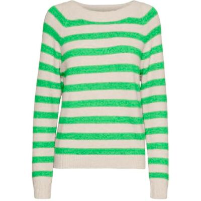 VERO MODA VMDOFFY LS O-hals blouse GA NOOS, berk/strepen: zomergroen, XS VERO MODA VMDOFFY LS O-hals blouse GA NOOS, berk/strepen: zomergroen, XS
