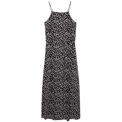 Tom Tailor Denim Damesjurk, 35491 Zwarte Bloem Minimal Print, XL Tom Tailor Denim Damesjurk, 35491 Zwarte Bloem Minimal Print, XL