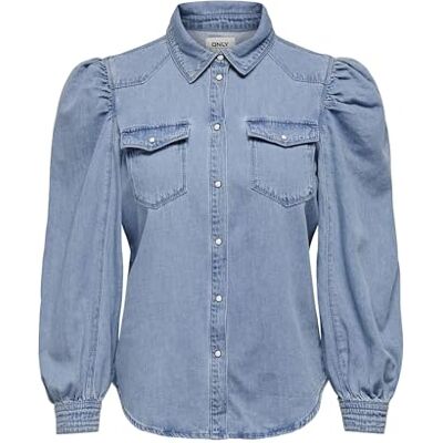 ONLY Onlmallory Life Ls Dnm Shirt Qyt dames Overhemd ONLY Onlmallory Life Ls Dnm Shirt Qyt dames Overhemd