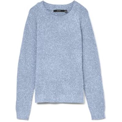 VERO MODA Dames VMDOFFY LS O-Neck Blouse GA NOOS 10201022, Cashmere Blue, L VERO MODA Dames VMDOFFY LS O-Neck Blouse GA NOOS 10201022, Cashmere Blue, L