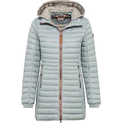 camel active Lichte waterafstotende gewatteerde jas met afneembare capuchon voor dames, blauw-grijs, 34 camel active Lichte waterafstotende gewatteerde jas met afneembare capuchon voor dames, blauw-grijs, 34