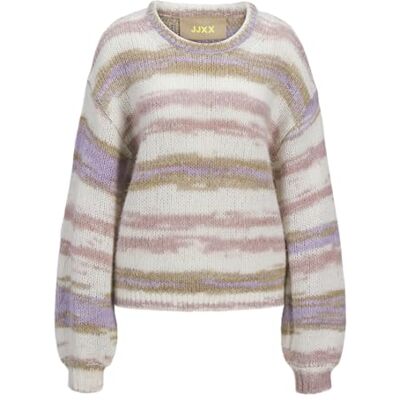 JACK & JONES Jxamelia Crew Neck Knit, fog, L JACK & JONES Jxamelia Crew Neck Knit, fog, L