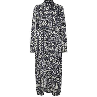 VERO MODA Damesjurk, Navy Blazer/Aop: gaya, S VERO MODA Damesjurk, Navy Blazer/Aop: gaya, S