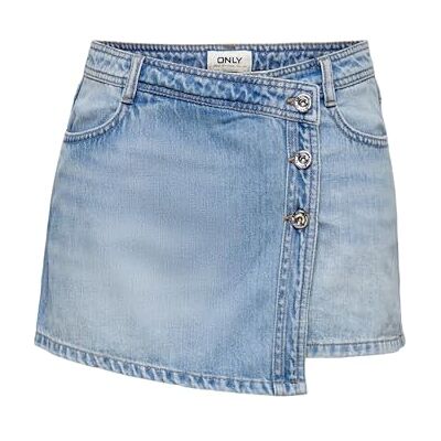 ONLY ONLLESLY minirok voor dames, blauw (light blue denim), S ONLY ONLLESLY minirok voor dames, blauw (light blue denim), S