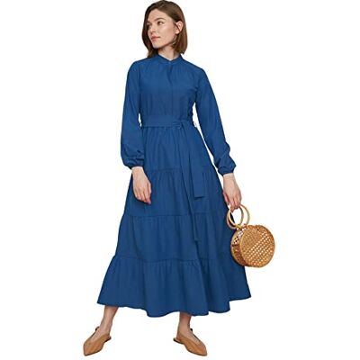 Trendyol Dames Design Maxi A-lijn ronde hals geweven jurk dames Gekleed (1-Pack) Trendyol Dames Design Maxi A-lijn ronde hals geweven jurk dames Gekleed (1-Pack)