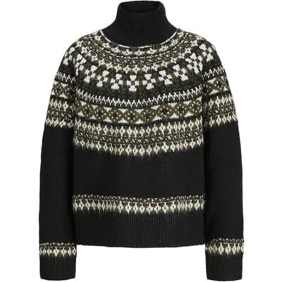 JACK & JONES Jxkristin High Neck Knit, zwart, L JACK & JONES Jxkristin High Neck Knit, zwart, L
