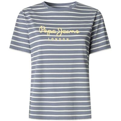 Pepe Jeans BILMA T-shirt voor dames, blauw (Drill Blue), XS, Blauw (Boor Blauw), XS Pepe Jeans BILMA T-shirt voor dames, blauw (Drill Blue), XS, Blauw (Boor Blauw), XS