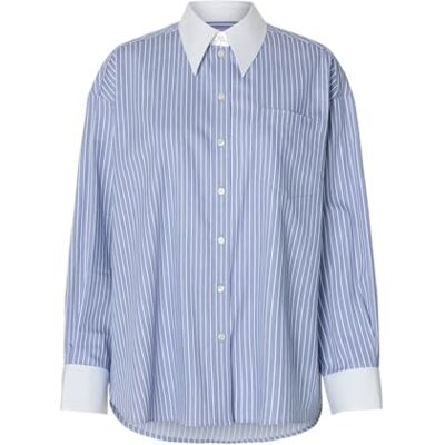 SELECTED WOMEN Slfromie Oversize Ls Shirt Noos, Dusty Blue., 42 SELECTED WOMEN Slfromie Oversize Ls Shirt Noos, Dusty Blue., 42