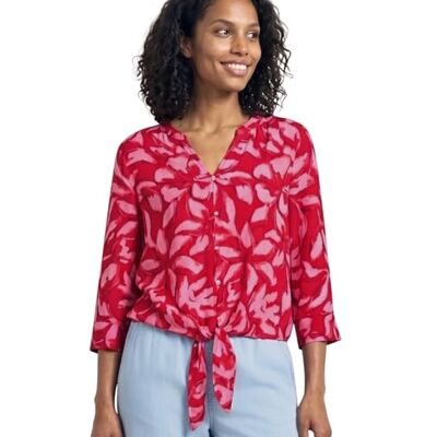 Street One Blouse met knoopdetail Salsa rood 34 Street One Blouse met knoopdetail Salsa rood 34