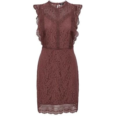 ONLY Onlnew Karo Sl Lace Above Knee Dresswvn dames mini-jurk ONLY Onlnew Karo Sl Lace Above Knee Dresswvn dames mini-jurk