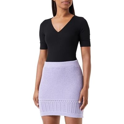 NAEMI Gebreide minirok voor dames 11026970-NA01, lila, XS, paars, XS NAEMI Gebreide minirok voor dames 11026970-NA01, lila, XS, paars, XS