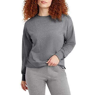 Hanes Women's Originals French Terry Sweatshirt, lichtgewicht fleece sweater, ook verkrijgbaar in plussizes, L Hanes Women's Originals French Terry Sweatshirt, lichtgewicht fleece sweater, ook verkrijgbaar in plussizes, L