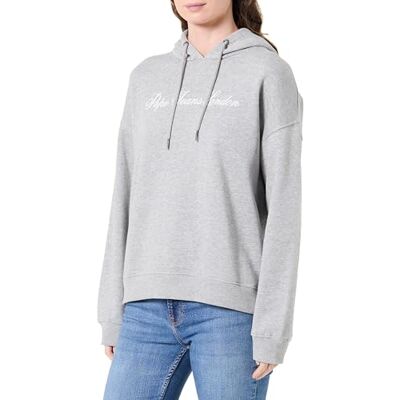 Pepe Jeans Dames W Basic Hoodie Sweatshirt, Grijs (mergel grijs), M Pepe Jeans Dames W Basic Hoodie Sweatshirt, Grijs (mergel grijs), M