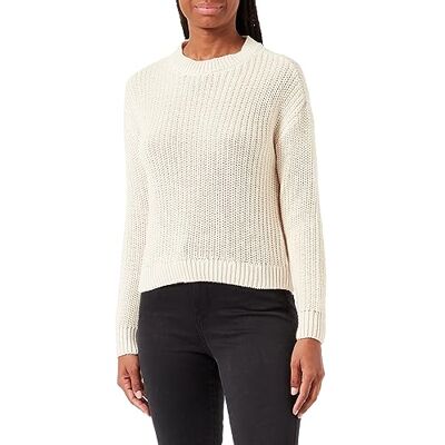 VERO MODA Bestseller A/S Dames VMHILDA LS O-Hals GA NOOS trui, berk, S, Birch, S VERO MODA Bestseller A/S Dames VMHILDA LS O-Hals GA NOOS trui, berk, S, Birch, S