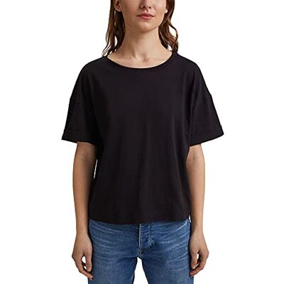 ESPRIT edc by T-shirt voor dames, 001/Black, XS ESPRIT edc by T-shirt voor dames, 001/Black, XS