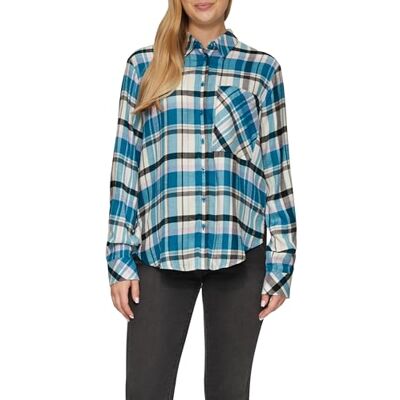 s.Oliver Karierte Hemdbluse Aus Viskosemix dames Blouse met lange mouwen, geruit s.Oliver Karierte Hemdbluse Aus Viskosemix dames Blouse met lange mouwen, geruit