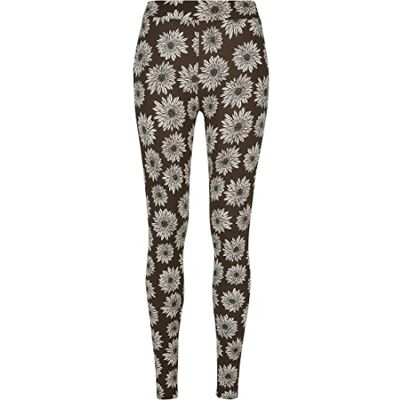 Urban Classics Damen Leggings Ladies Soft AOP Leggings browncamomile M Urban Classics Damen Leggings Ladies Soft AOP Leggings browncamomile M