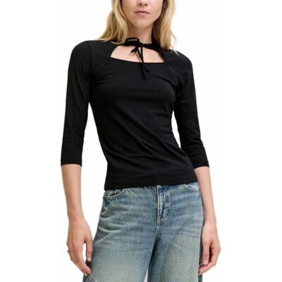 JACK & JONES Jxgigi STR 3/4 Open Top JRS, zwart, XL JACK & JONES Jxgigi STR 3/4 Open Top JRS, zwart, XL