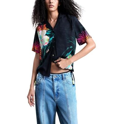 Desigual Shirt met korte mouwen uit de damescollectie, zwart, maat S Desigual Shirt met korte mouwen uit de damescollectie, zwart, maat S