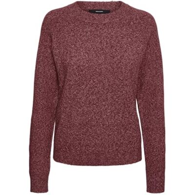 VERO MODA Vmdoffy Ls O-Neck Blouse Ga Noos, Syrah, L VERO MODA Vmdoffy Ls O-Neck Blouse Ga Noos, Syrah, L