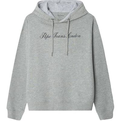 Pepe Jeans Dames W Basic Hoodie Sweatshirt, Grijs (mergel grijs), XL Pepe Jeans Dames W Basic Hoodie Sweatshirt, Grijs (mergel grijs), XL