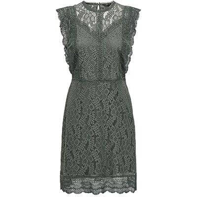 ONLY Onlnew Karo Sl Lace Above Knee Dresswvn dames mini-jurk ONLY Onlnew Karo Sl Lace Above Knee Dresswvn dames mini-jurk
