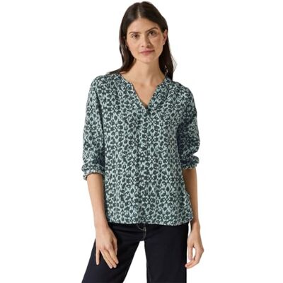 Cecil Print-blouse met glitter, Cool Salvia Green, XL Cecil Print-blouse met glitter, Cool Salvia Green, XL