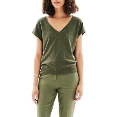 Caroll Pullover met korte mouwen, Kever, S Caroll Pullover met korte mouwen, Kever, S