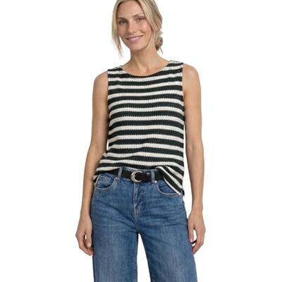 Street One Gebreide look strepen-top deep bound groen 36 Street One Gebreide look strepen-top deep bound groen 36