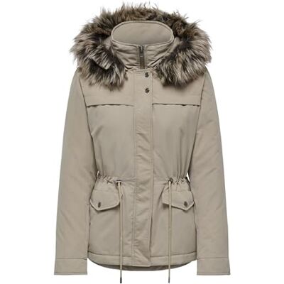 ONLY Bestseller A/S ONLNEWSTARLINE AW Parka CC OTW jas, Weathered Teak, L, Weathered Teak, L ONLY Bestseller A/S ONLNEWSTARLINE AW Parka CC OTW jas, Weathered Teak, L, Weathered Teak, L