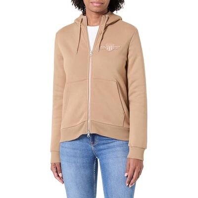 GANT Reg Tonal Shield Zip Hoodie dames Sweatshirt met capuchon GANT Reg Tonal Shield Zip Hoodie dames Sweatshirt met capuchon